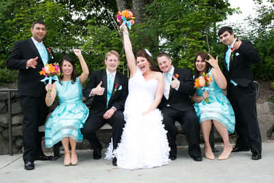 Bridesmaids and Groomsmen at Salish Lodge Snoqualmie Falls 