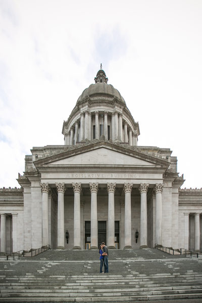 Olympia Capitol Building Engagement Photographs