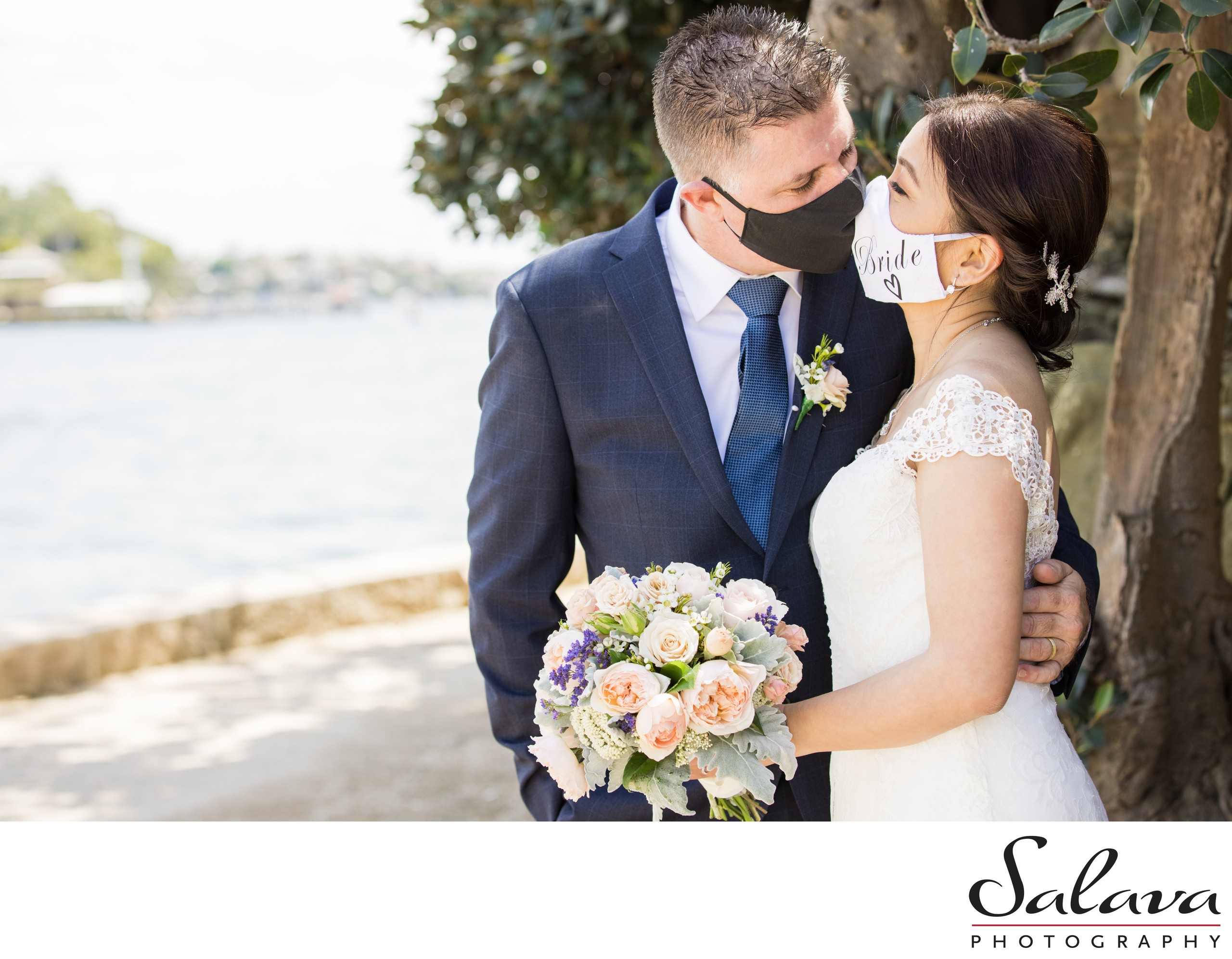 COVIDSafe Wedding Kiss Wedding photos Salava Photography