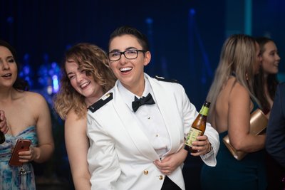 Excitement at HMAS Creswell Ball