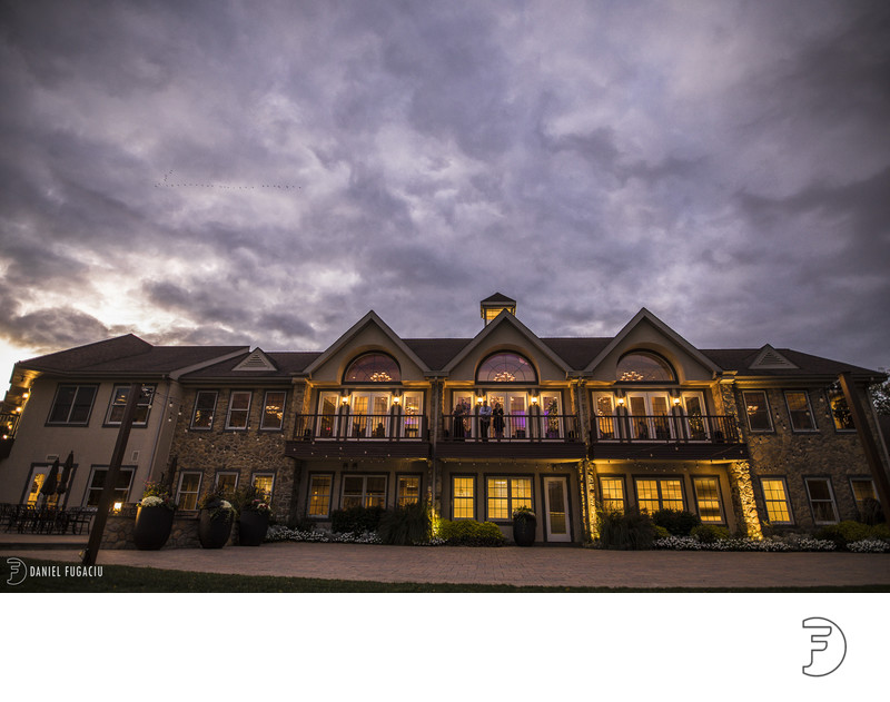 Chester Valley Golf Club wedding at night