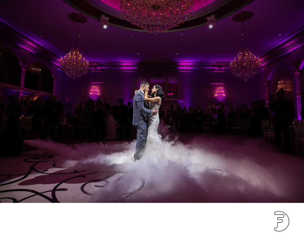 Bride and groom first dance at Lucien's Manor in NJ