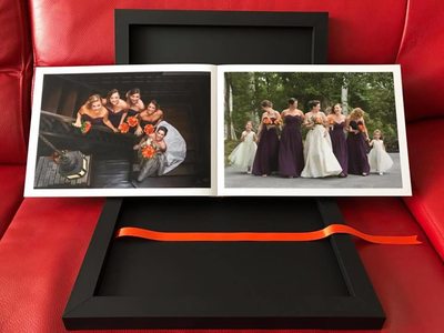 Custom designed wedding albums made in Italy bridesmaids