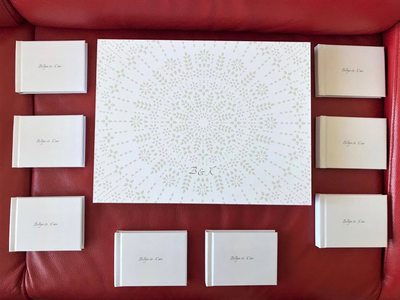 Signature book with maple cover and parent albums