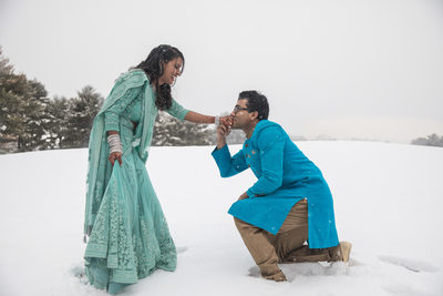 Indian engagement in the snow