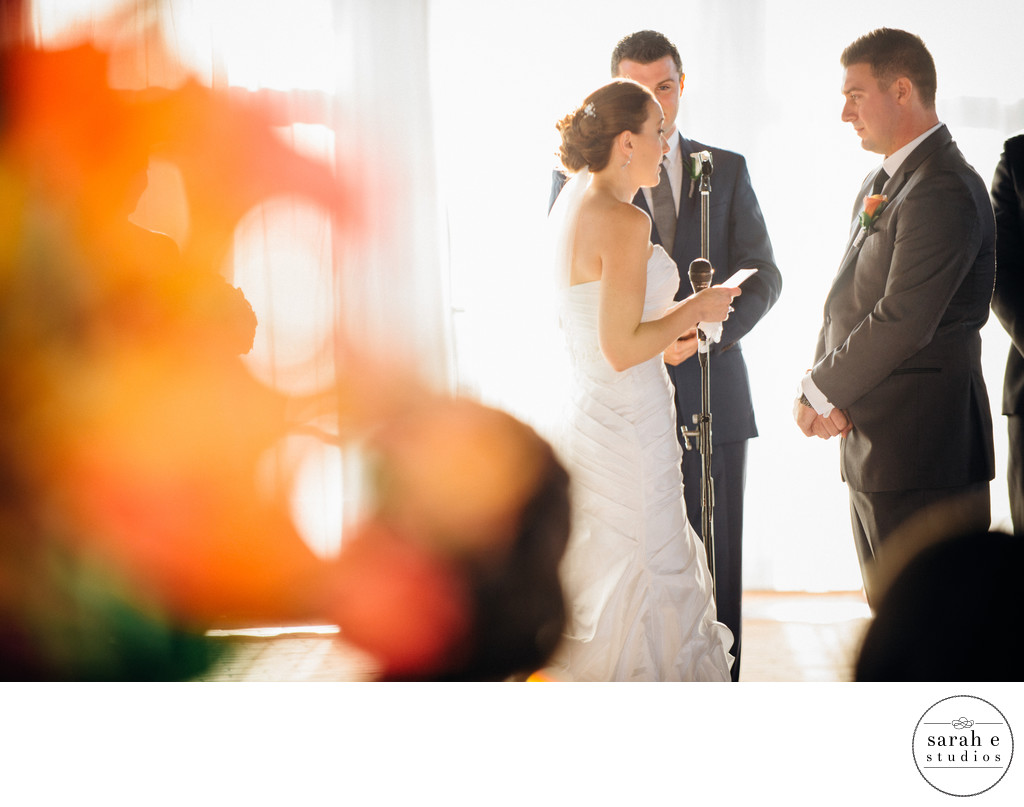Bride Reading Groom Vows
