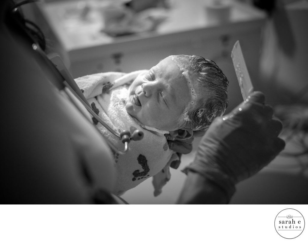 First Bath at Hospital After Birth