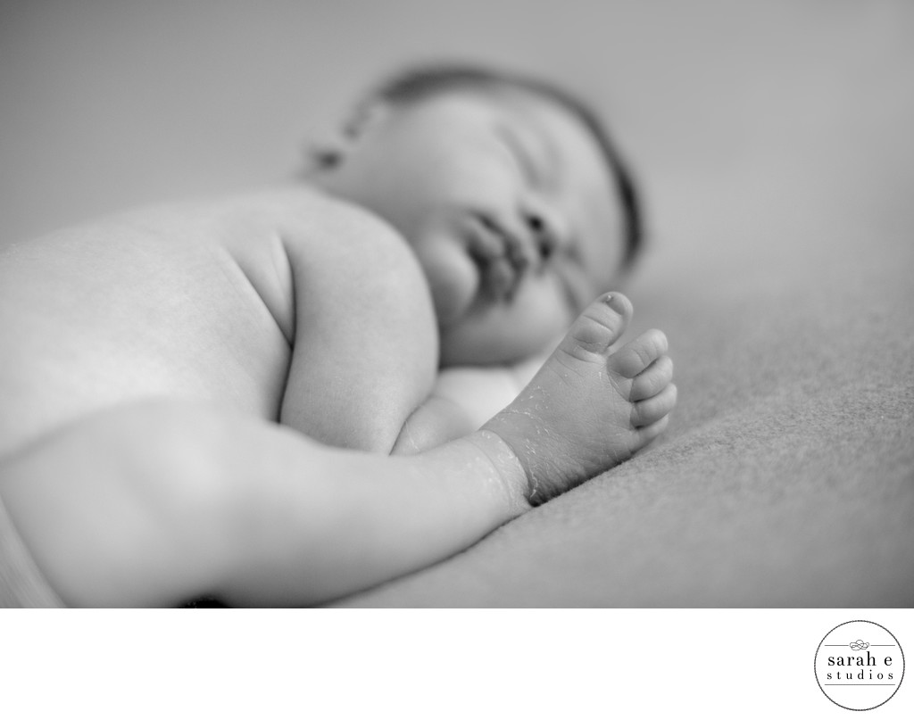 Newborn Portrait of Baby toes in Webster