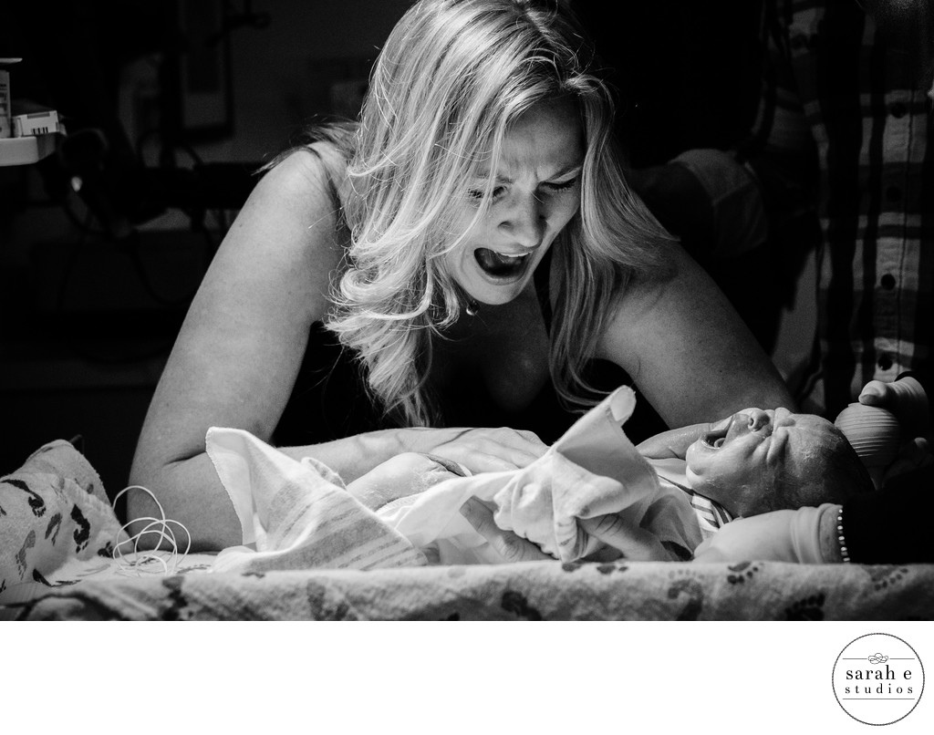Mother Daughter Mirror Image at Mercy Hosptial Moments After Birth