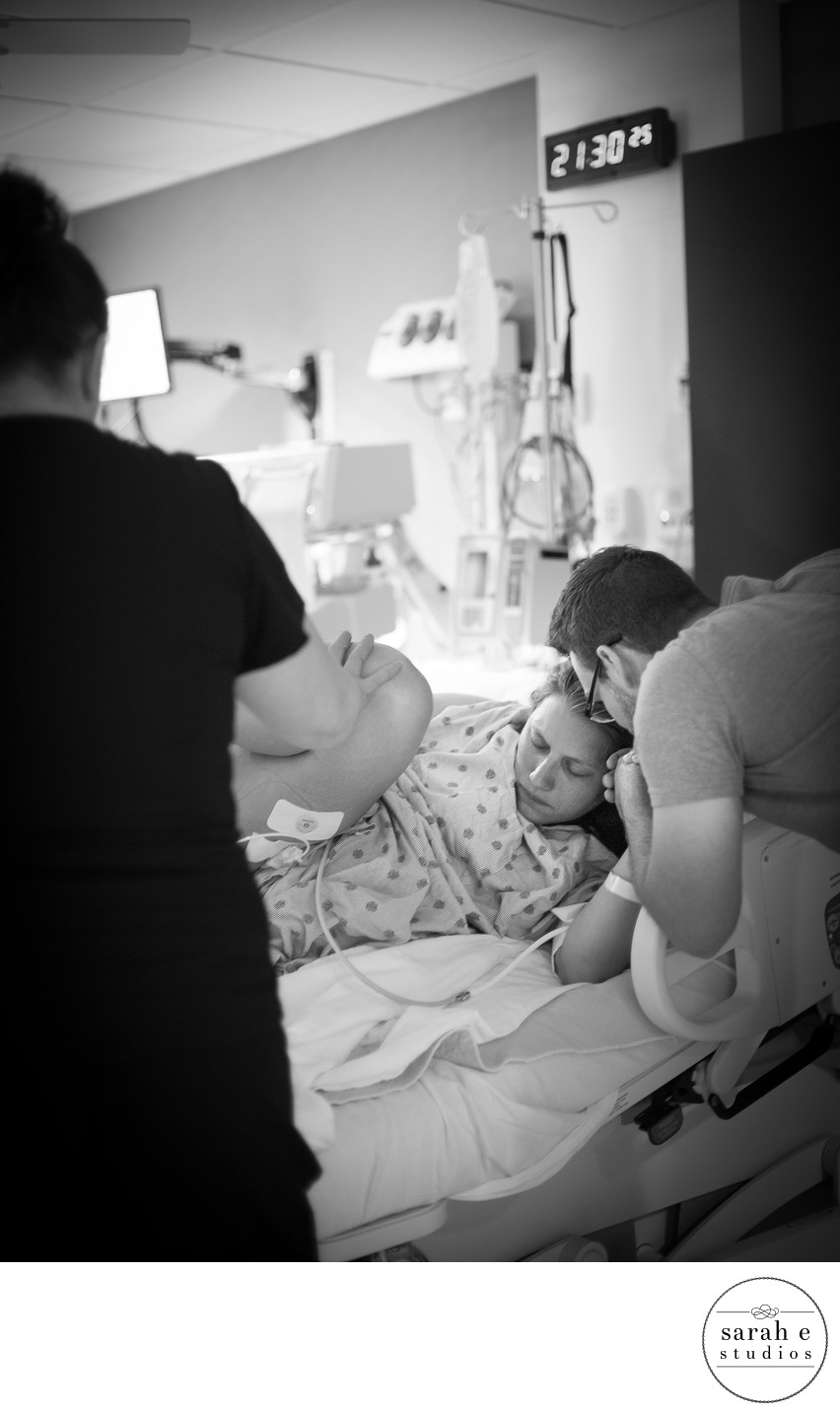 Mom in Labor at Mercy Hospital St. Louis