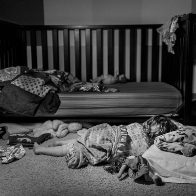 Family Storytelling Photo Protesting Bedtime