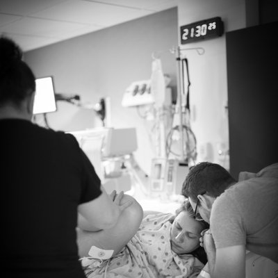 Mom in Labor at Mercy Hospital St. Louis