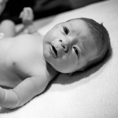 Baby Boy at Mercy in Hospital Warmer