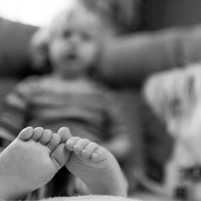 Toddler Toes in Family Storytelling Photo