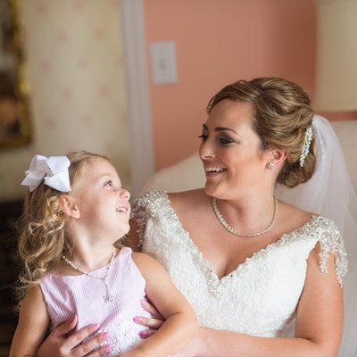 St. Louis Photographer of Bride and Flower Girl