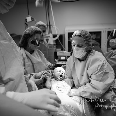 Boca hospital birth photographer c section newborn baby