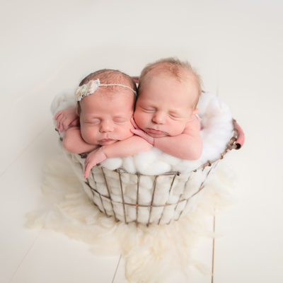 newborn baby twins photographer Broward Florida studio