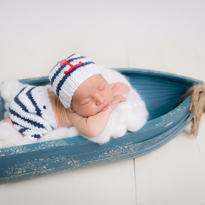 newborn baby nautical boat photographer broward florida