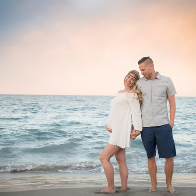 Deerfield beach pregnant couple Florida maternity photo
