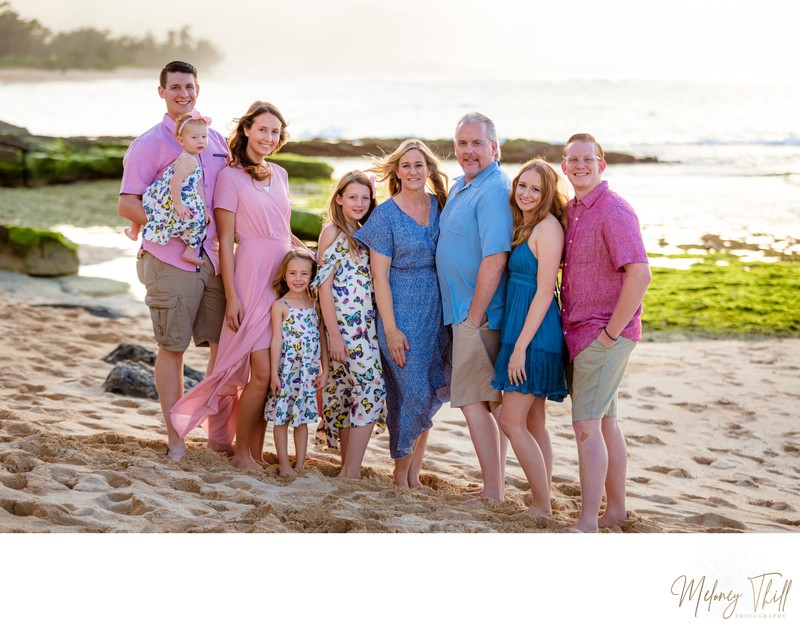 Family photos during their vacation in Hawaii - North Shore