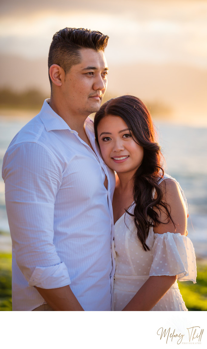 Sunset couples engagement pictures