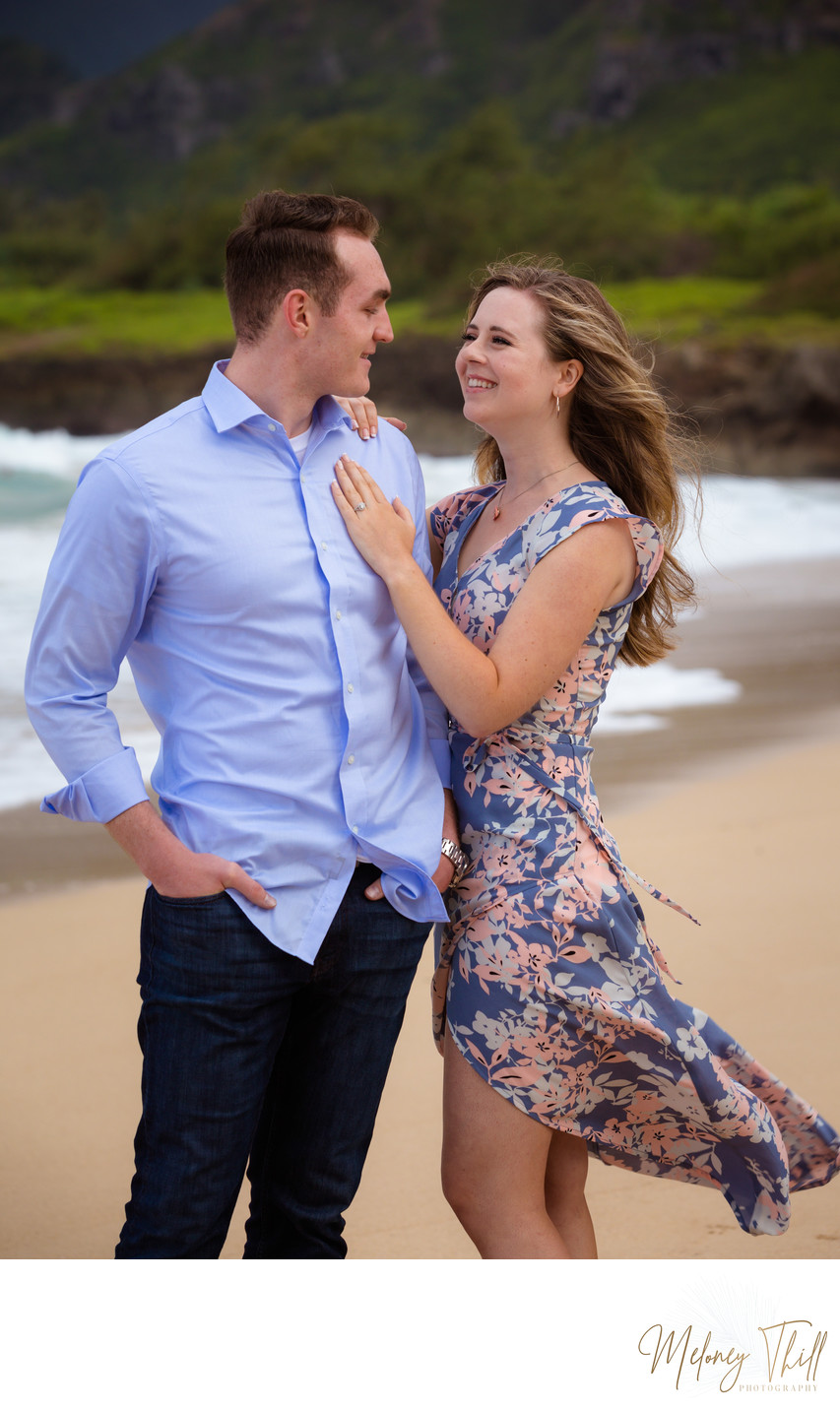 Engagement photo session at Pounders Beach