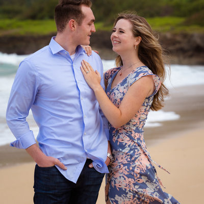 Engagement photo session at Pounders Beach