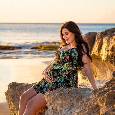 Maternity Beach Portrait  - Meloney Thill Photographer
