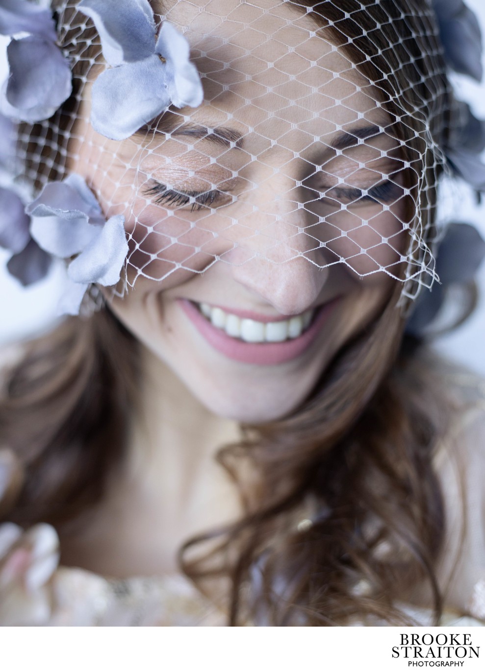 Lady with flowers and headpiece commercial photography