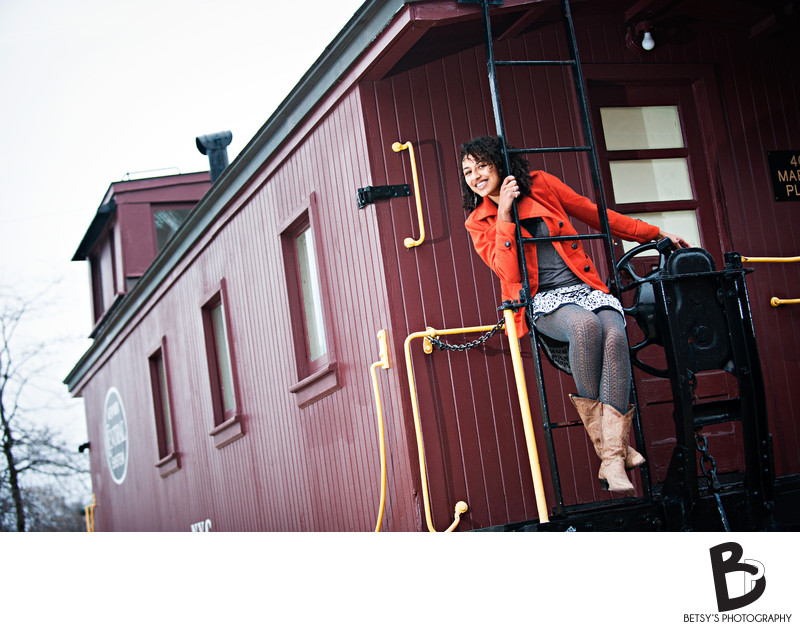 Senior Portrait at Ypsilanti's Depot Town