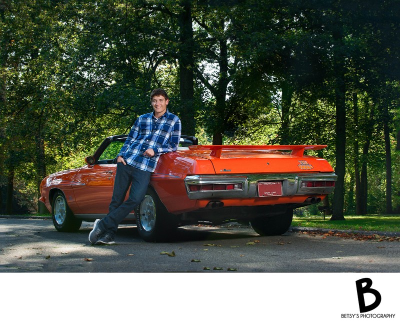 Dexter Senior Portrait With Car