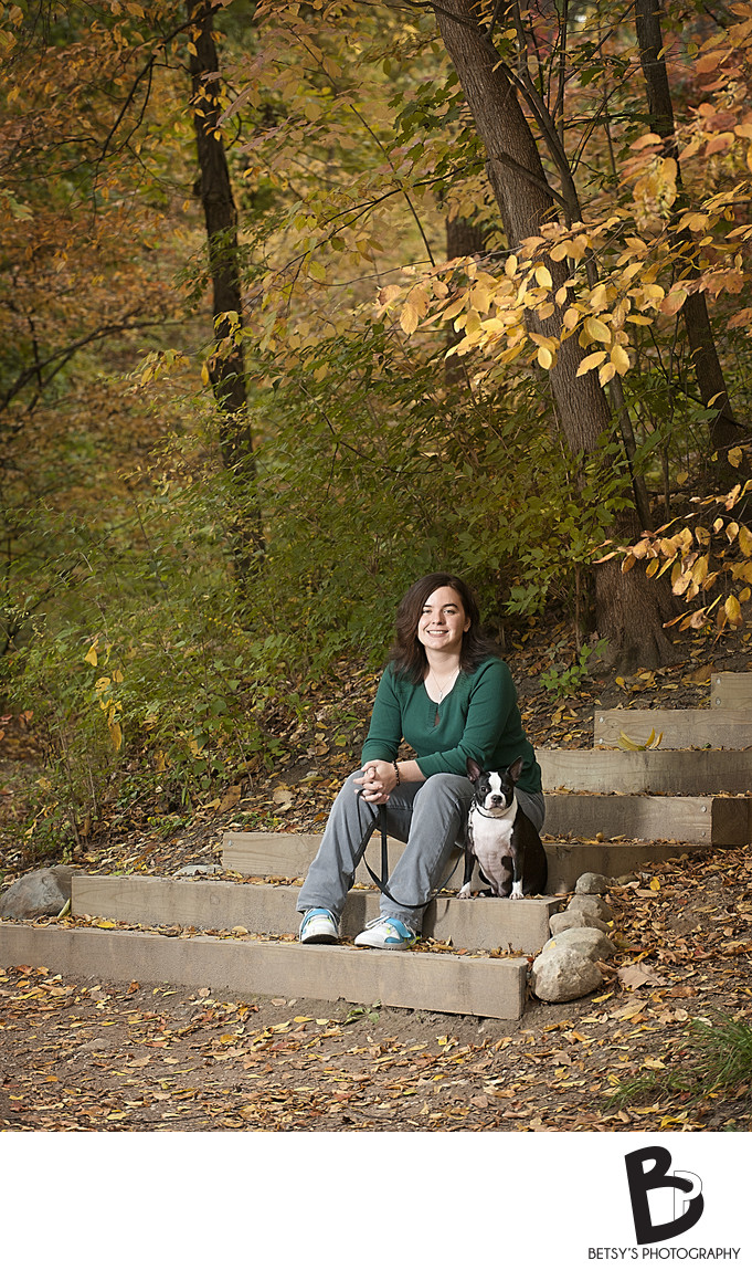 Senior Portraits With Fall Colors (Nichols Arboretum)