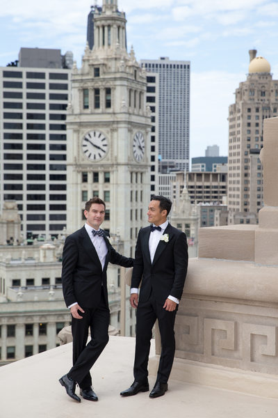 Diarmuid Moran and Omar Castro London House Chicago Wedding