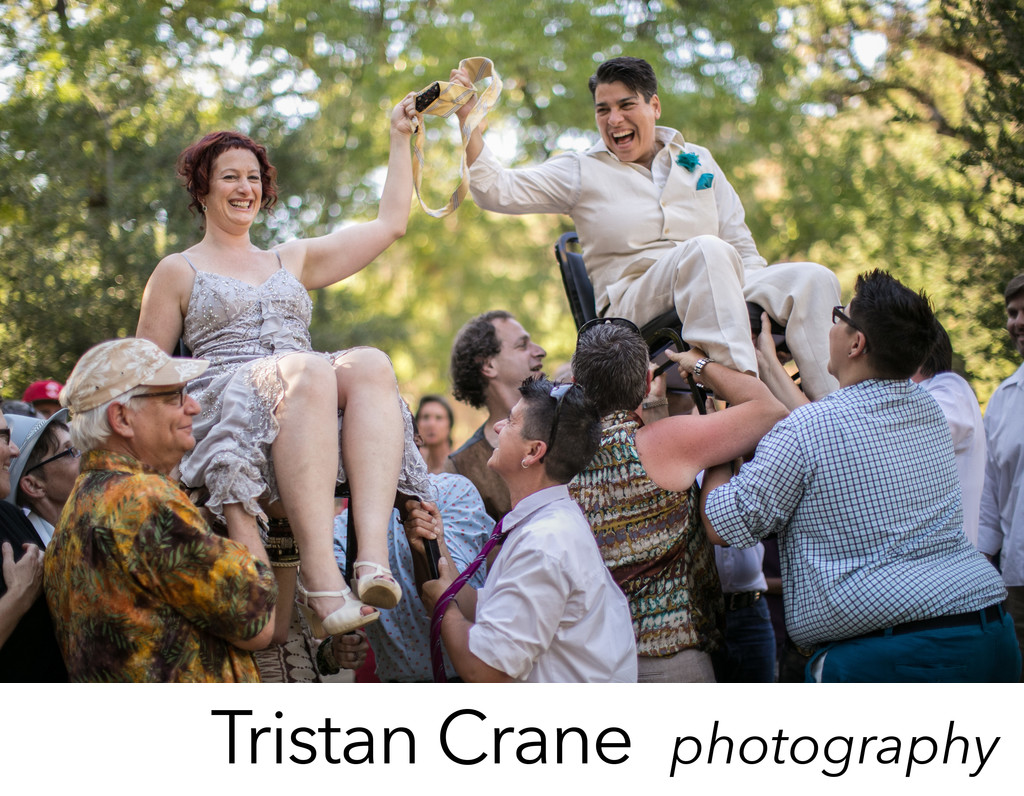 Jewish brides do the hora, by photographer Tristan Crane