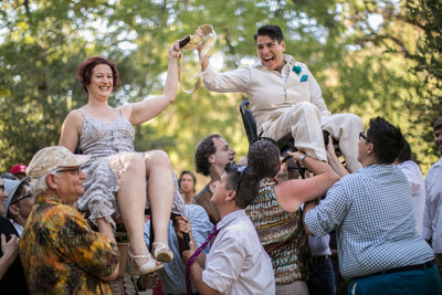 Jewish brides do the hora, by photographer Tristan Crane