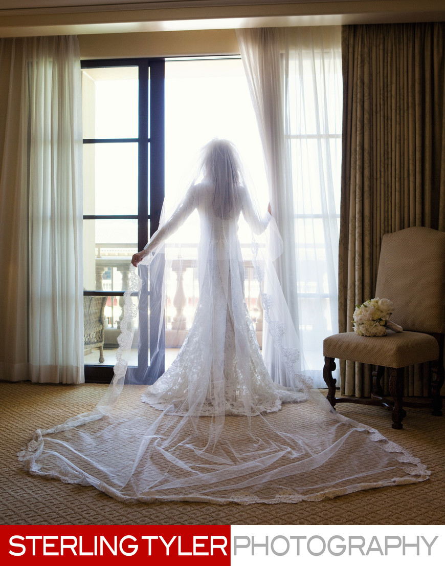 montage beverly hills bride with long veil 