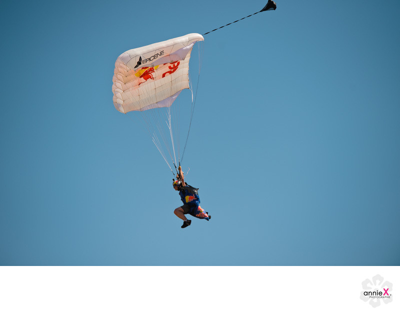 Redbull skydiver in Truckee