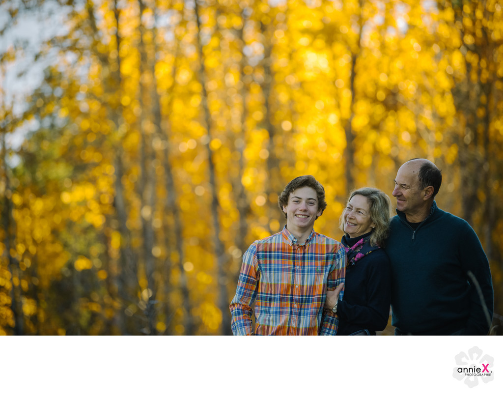 Fall family portrait photographer in Tahoe