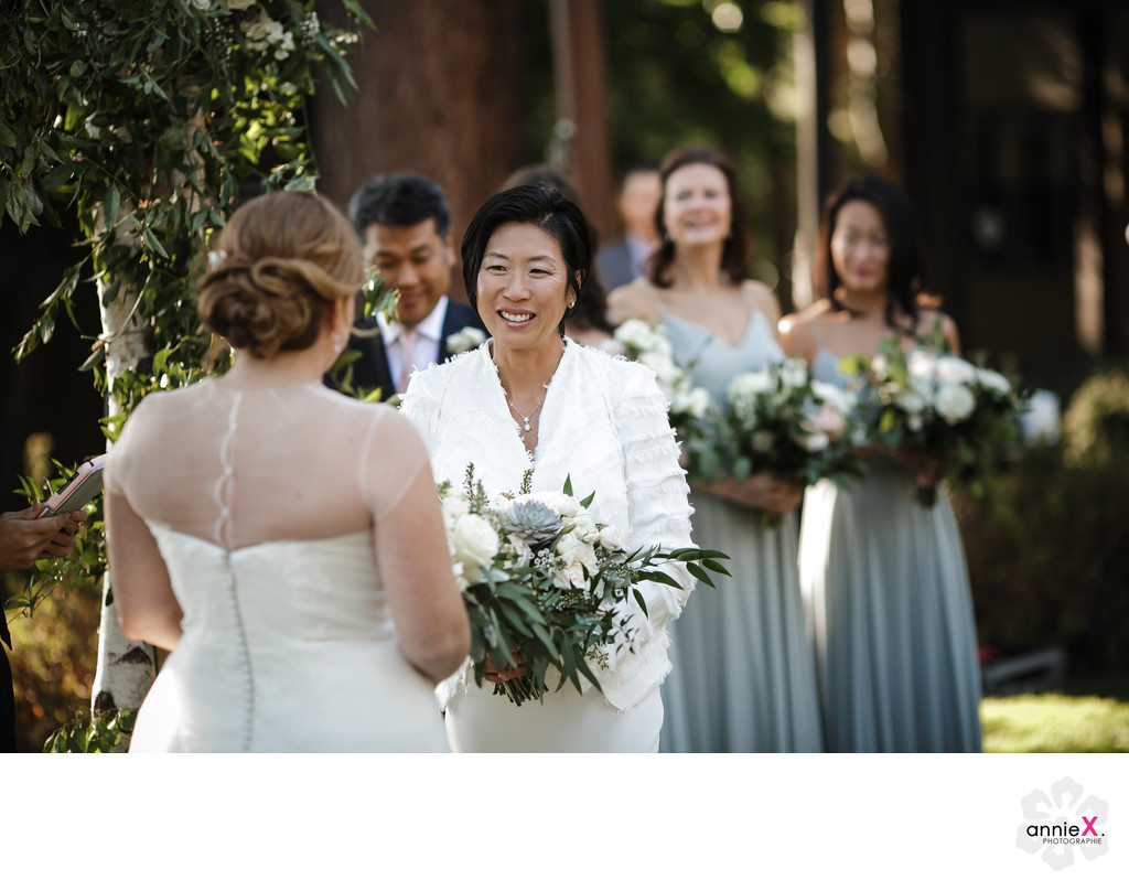 Ceremony two brides get married at Hyatt Lake Tahoe