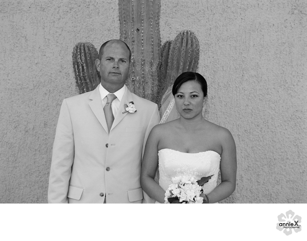 Black and white mexico wedding