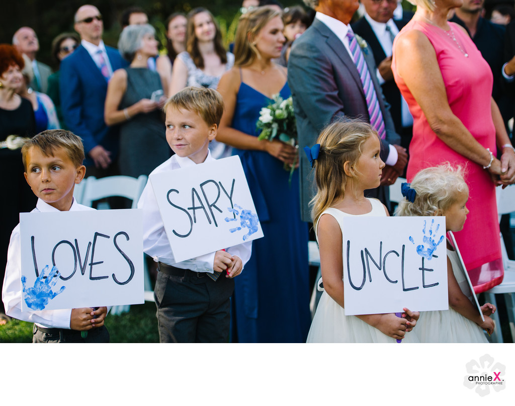 Kids in wedding at hyatt regency lake tahoe