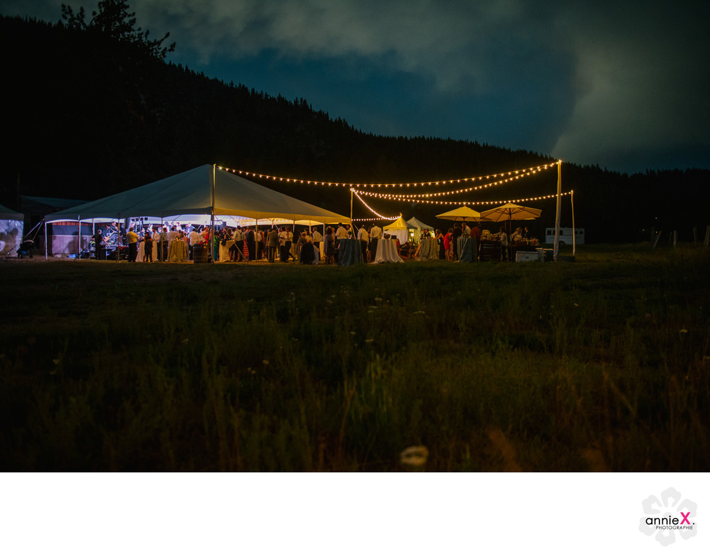 Reception Photographer in Squaw Valley tent wedding