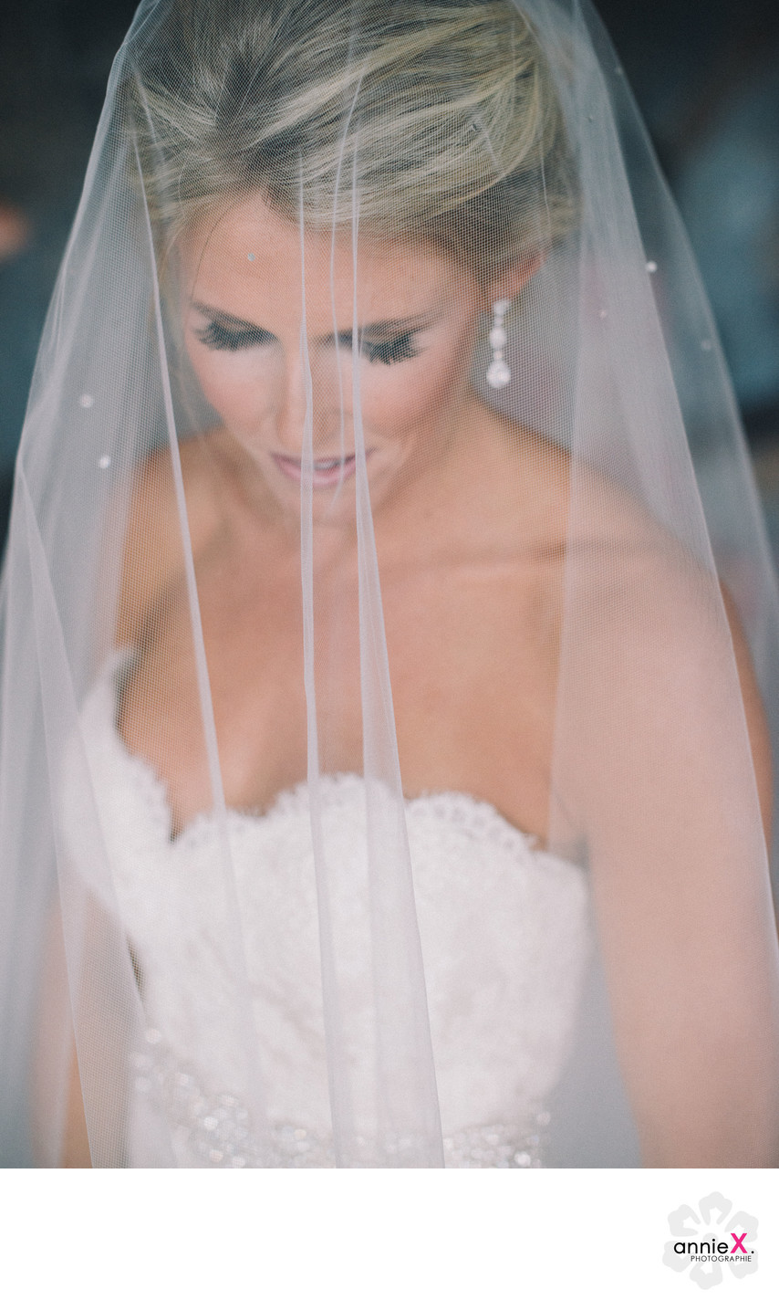 Bride with veil at Martis Camp