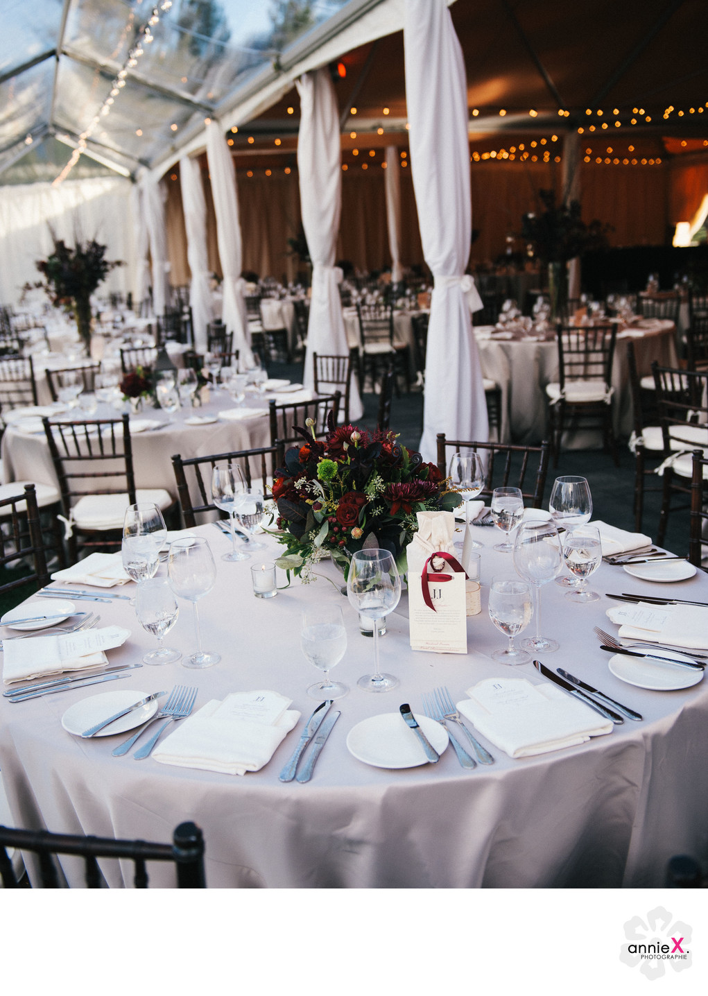 Fall tent wedding in Martis Camp