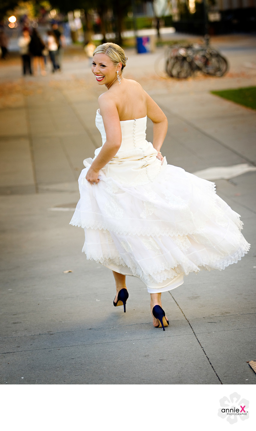 Bride in downtown Sacramento