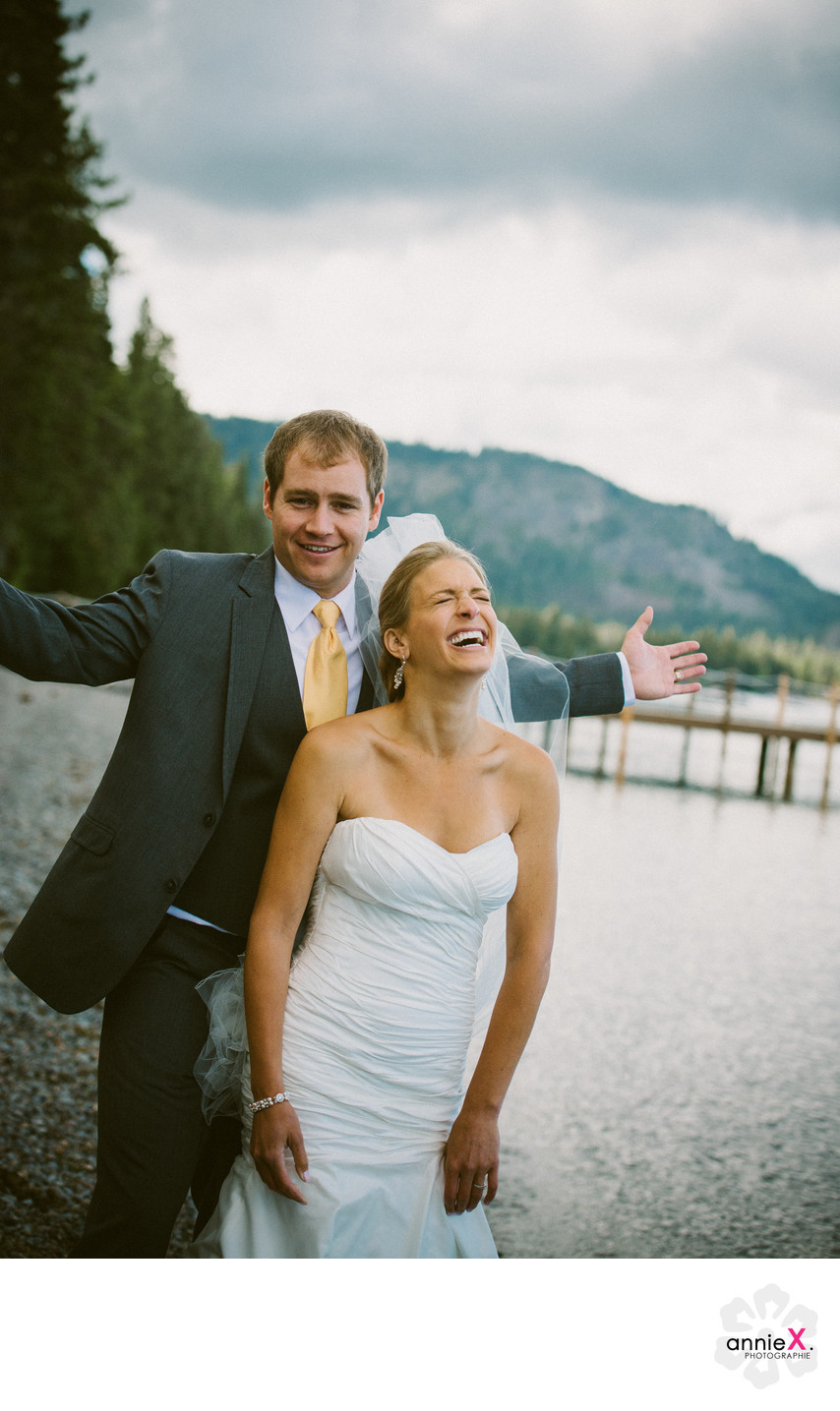 fun Lake Tahoe wedding photographer