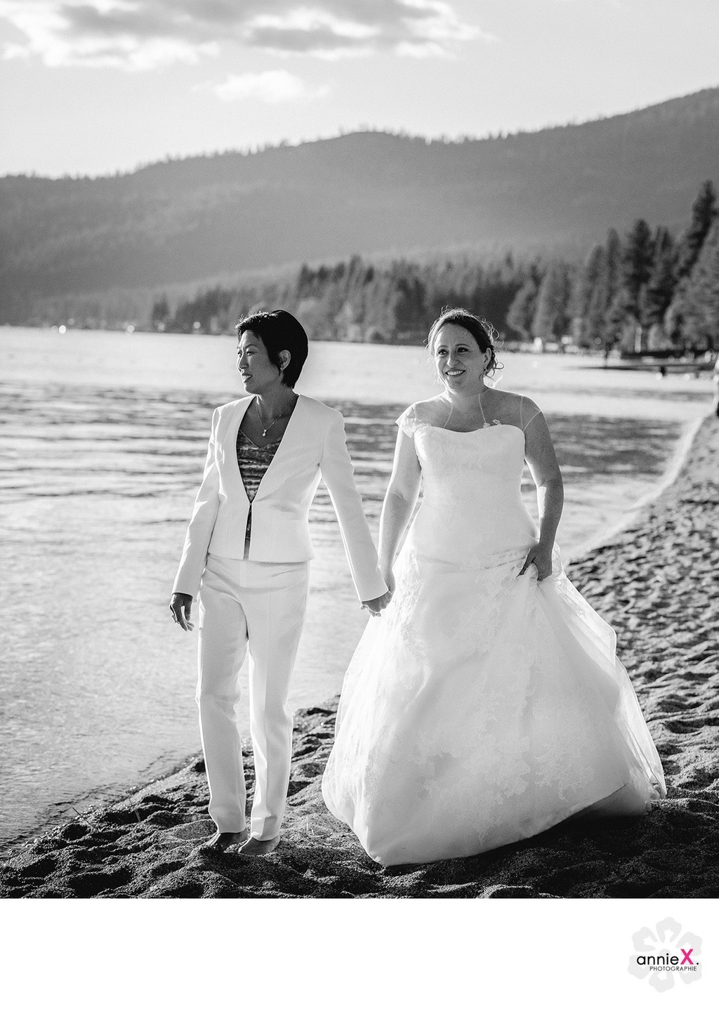 two brides at Hyatt Lake Tahoe