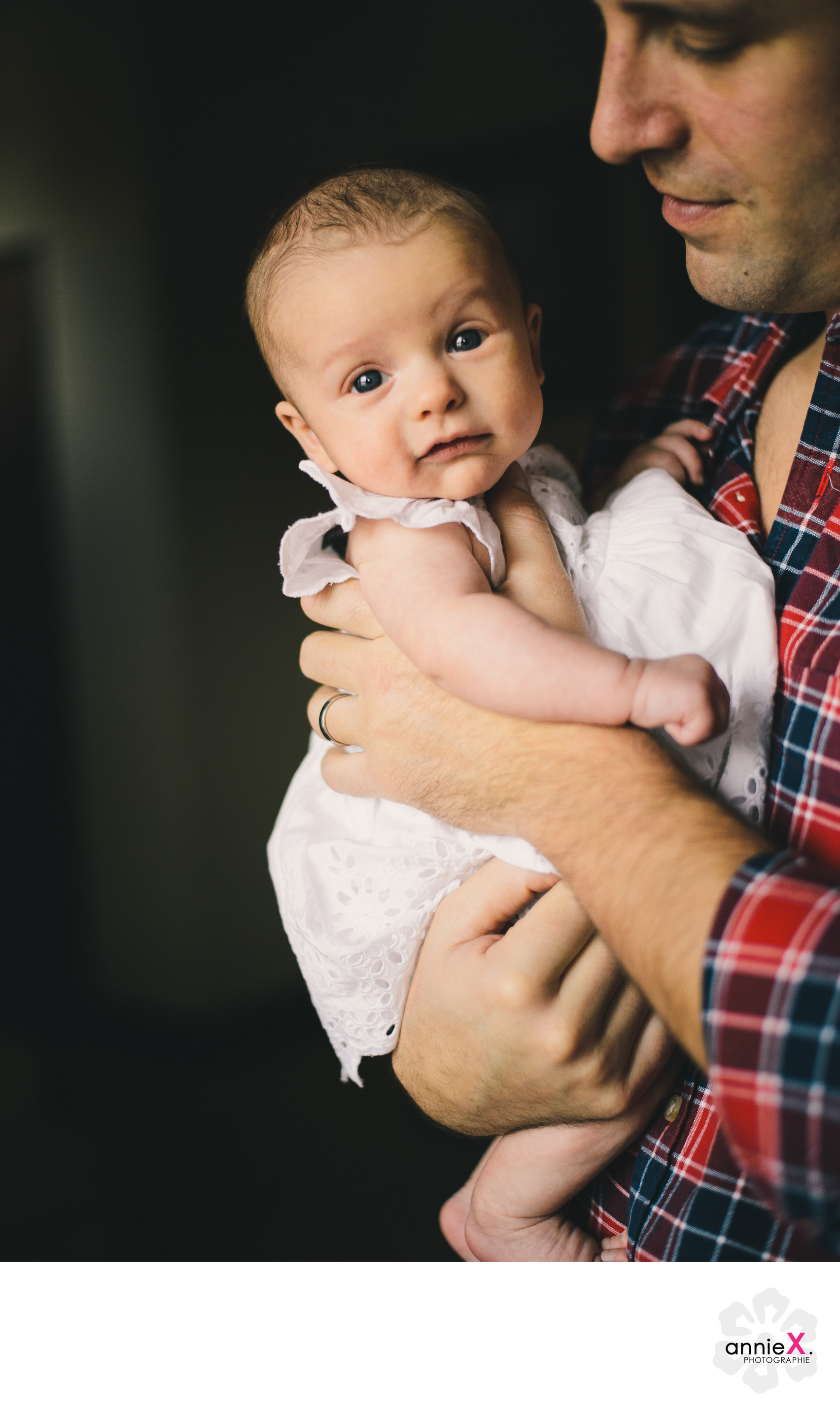 Baby girl with father - bellies and babies - annie x photography