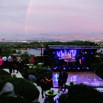 real party with rainbow in Reno