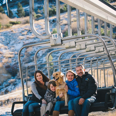 Squaw Valley family photography on KT-22 chairlift